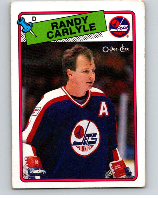 1988-89 O-Pee-Chee #204 Randy Carlyle  Winnipeg Jets  V53655 Image 1