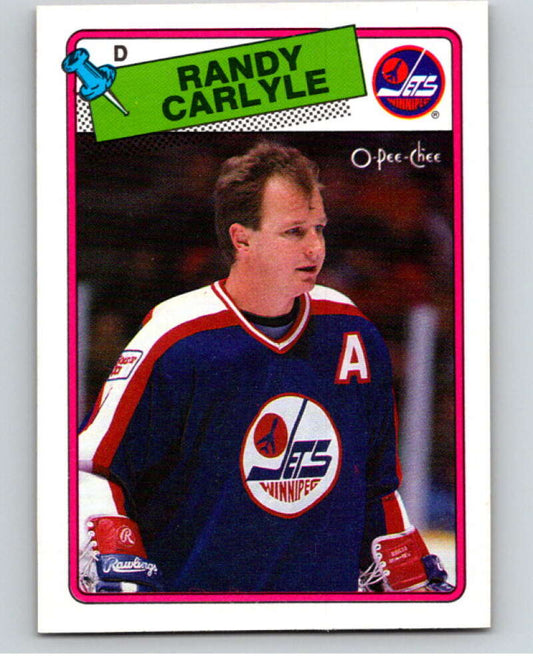 1988-89 O-Pee-Chee #204 Randy Carlyle  Winnipeg Jets  V53656 Image 1
