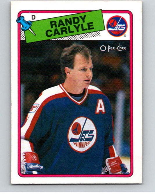 1988-89 O-Pee-Chee #204 Randy Carlyle  Winnipeg Jets  V53657 Image 1
