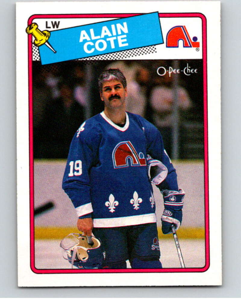 1988-89 O-Pee-Chee #205 Alain Cote Quebec Nordiques V53658 Image 1