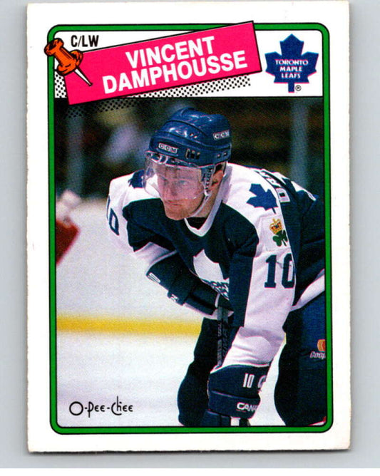 1988-89 O-Pee-Chee #207 Vincent Damphousse  Toronto Maple Leafs  V53664 Image 1