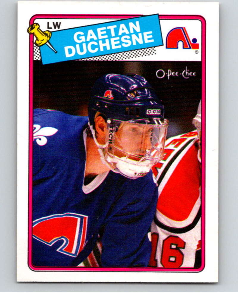 1988-89 O-Pee-Chee #208 Gaetan Duchesne RC Rookie V53666 Image 1