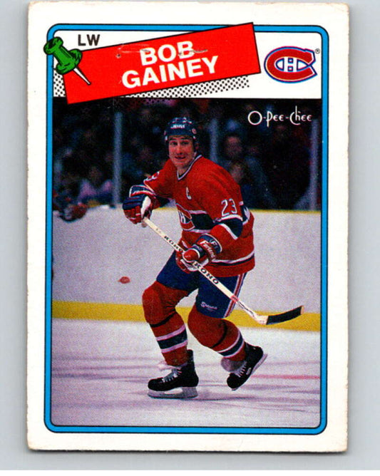 1988-89 O-Pee-Chee #216 Bob Gainey  Montreal Canadiens  V53680 Image 1