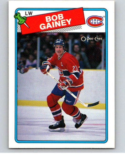 1988-89 O-Pee-Chee #216 Bob Gainey  Montreal Canadiens  V53682 Image 1