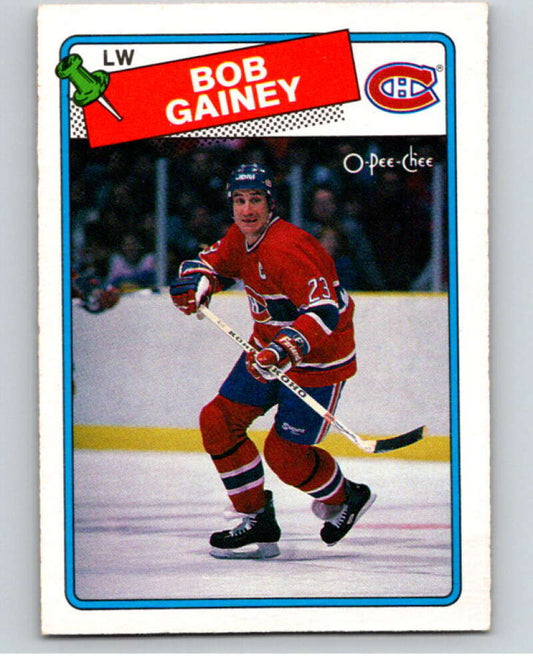 1988-89 O-Pee-Chee #216 Bob Gainey  Montreal Canadiens  V53686 Image 1