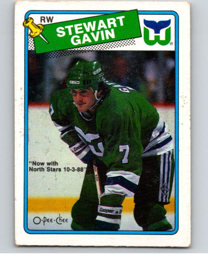 1988-89 O-Pee-Chee #217 Stewart Gavin Hartford Whalers V53687 Image 1