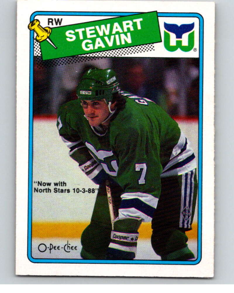 1988-89 O-Pee-Chee #217 Stewart Gavin Hartford Whalers V53688 Image 1