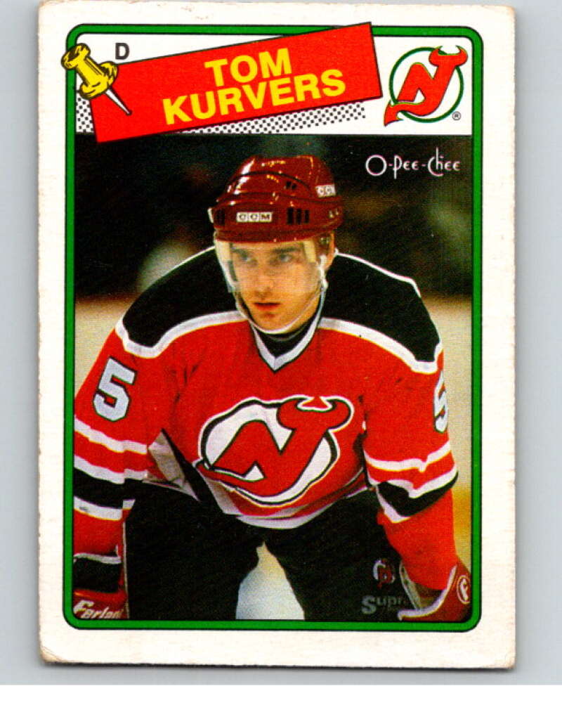 1988-89 O-Pee-Chee #222 Tom Kurvers New Jersey Devils V53698 Image 1