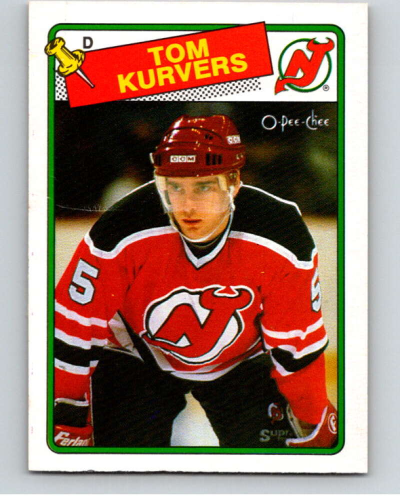 1988-89 O-Pee-Chee #222 Tom Kurvers New Jersey Devils V53699 Image 1
