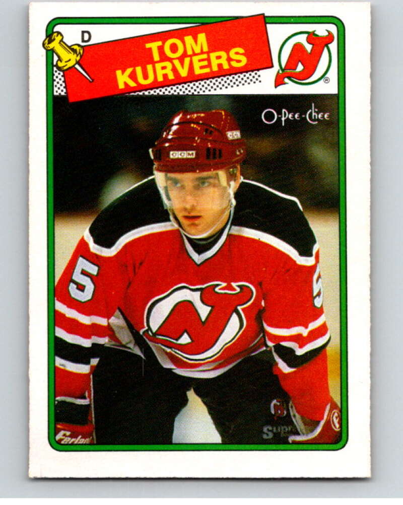 1988-89 O-Pee-Chee #222 Tom Kurvers New Jersey Devils V53701 Image 1
