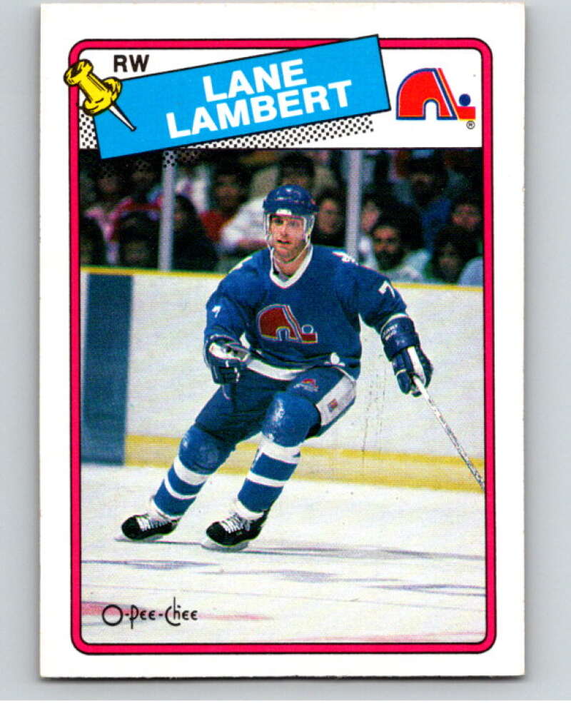 1988-89 O-Pee-Chee #224 Lane Lambert Quebec Nordiques V53703 Image 1