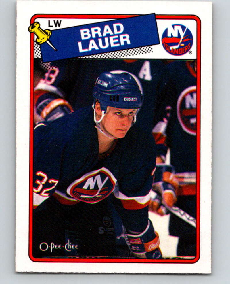 1988-89 O-Pee-Chee #226 Brad Lauer RC Rookie New York Islanders V53707 Image 1