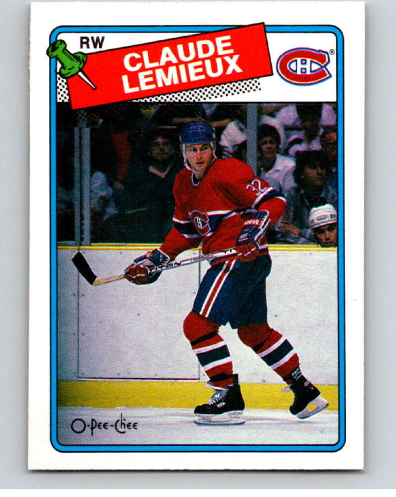 1988-89 O-Pee-Chee #227 Claude Lemieux Montreal Canadiens V53711 Image 1