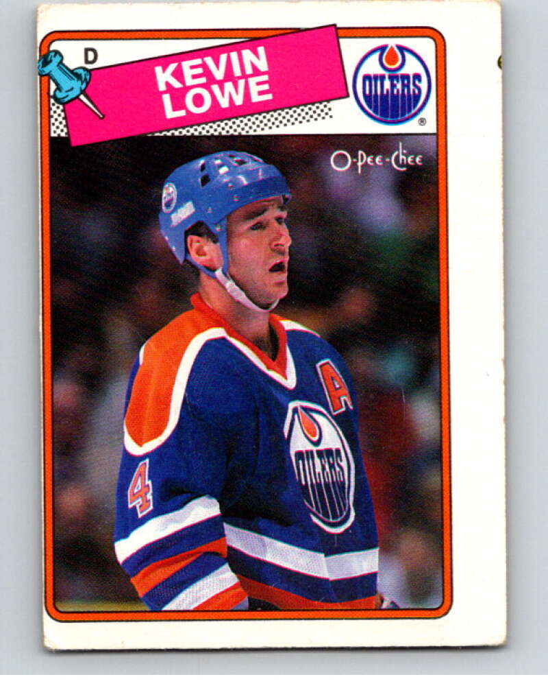 1988-89 O-Pee-Chee #229 Kevin Lowe UER Edmonton Oilers V53713 Image 1