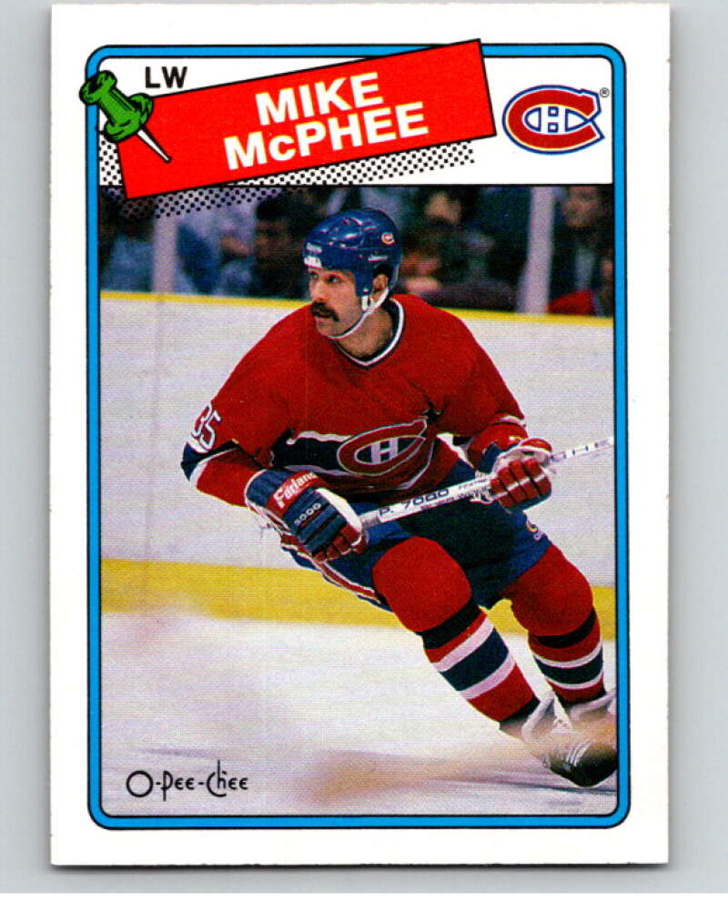 1988-89 O-Pee-Chee #237 Mike McPhee Montreal Canadiens V53732 Image 1