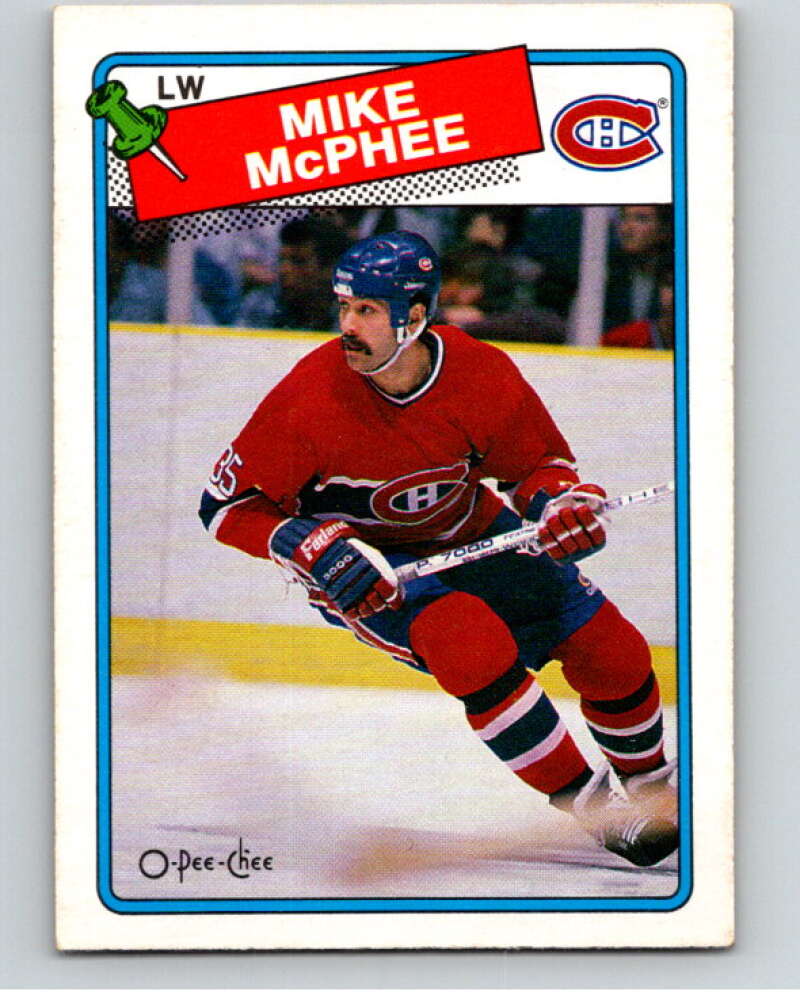 1988-89 O-Pee-Chee #237 Mike McPhee Montreal Canadiens V53733 Image 1