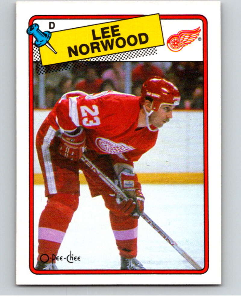 1988-89 O-Pee-Chee #240 Lee Norwood RC Rookie Detroit Red Wings V53738 Image 1