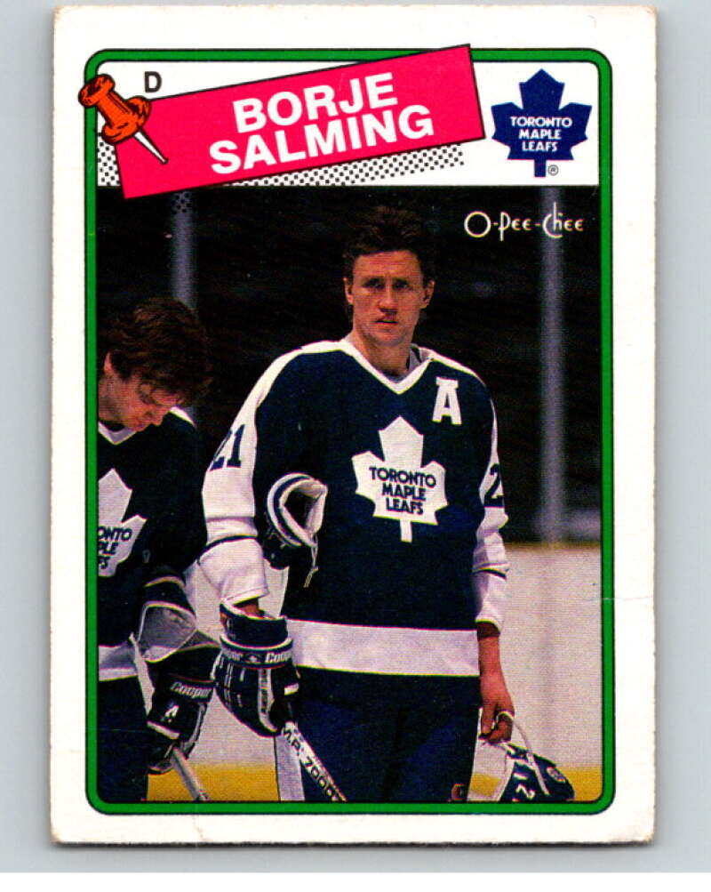 1988-89 O-Pee-Chee #247 Borje Salming Toronto Maple Leafs V53760 Image 1