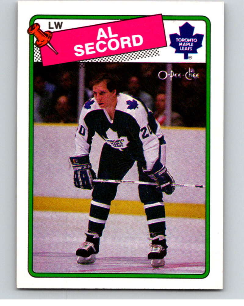 1988-89 O-Pee-Chee #249 Al Secord Toronto Maple Leafs V53769 Image 1