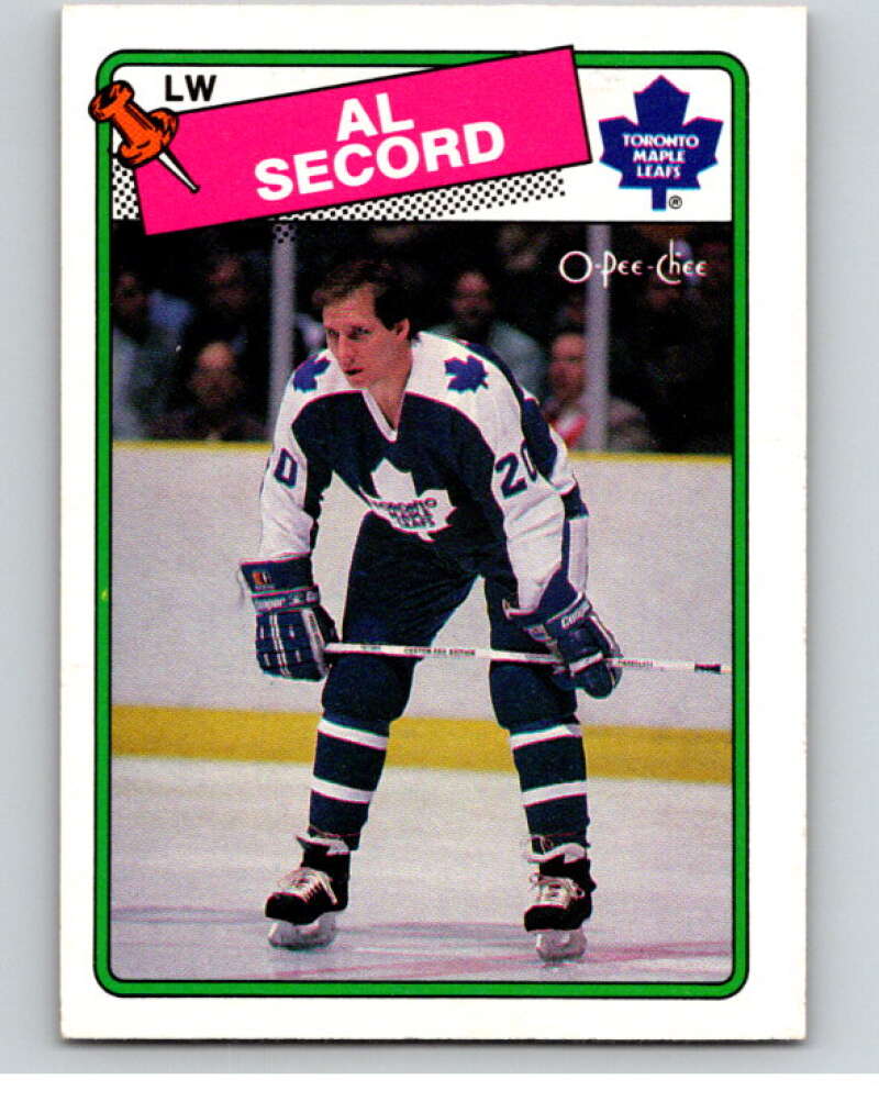 1988-89 O-Pee-Chee #249 Al Secord Toronto Maple Leafs V53770 Image 1