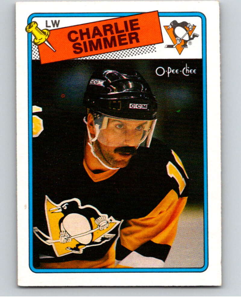 1988-89 O-Pee-Chee #250 Charlie Simmer Pittsburgh Penguins V53771 Image 1