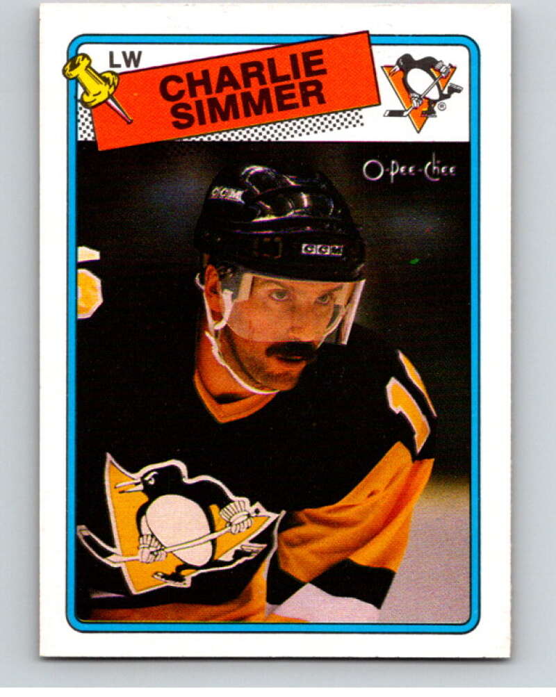 1988-89 O-Pee-Chee #250 Charlie Simmer Pittsburgh Penguins V53774 Image 1