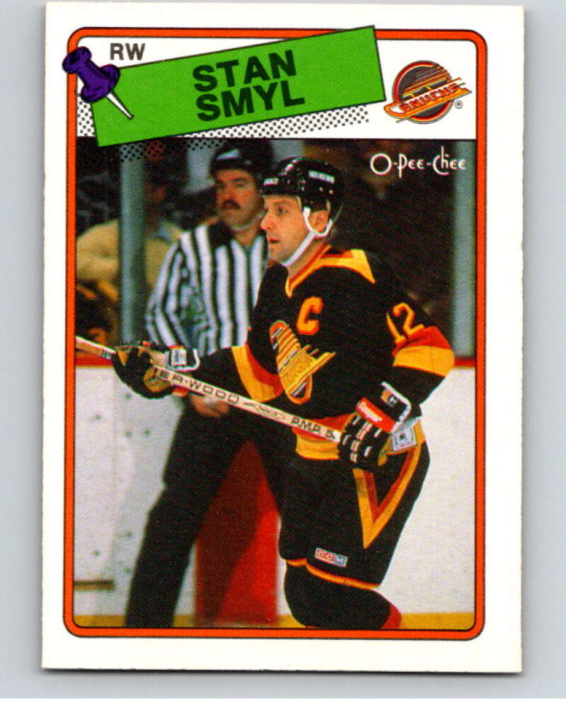 1988-89 O-Pee-Chee #253 Stan Smyl Vancouver Canucks V53782 Image 1
