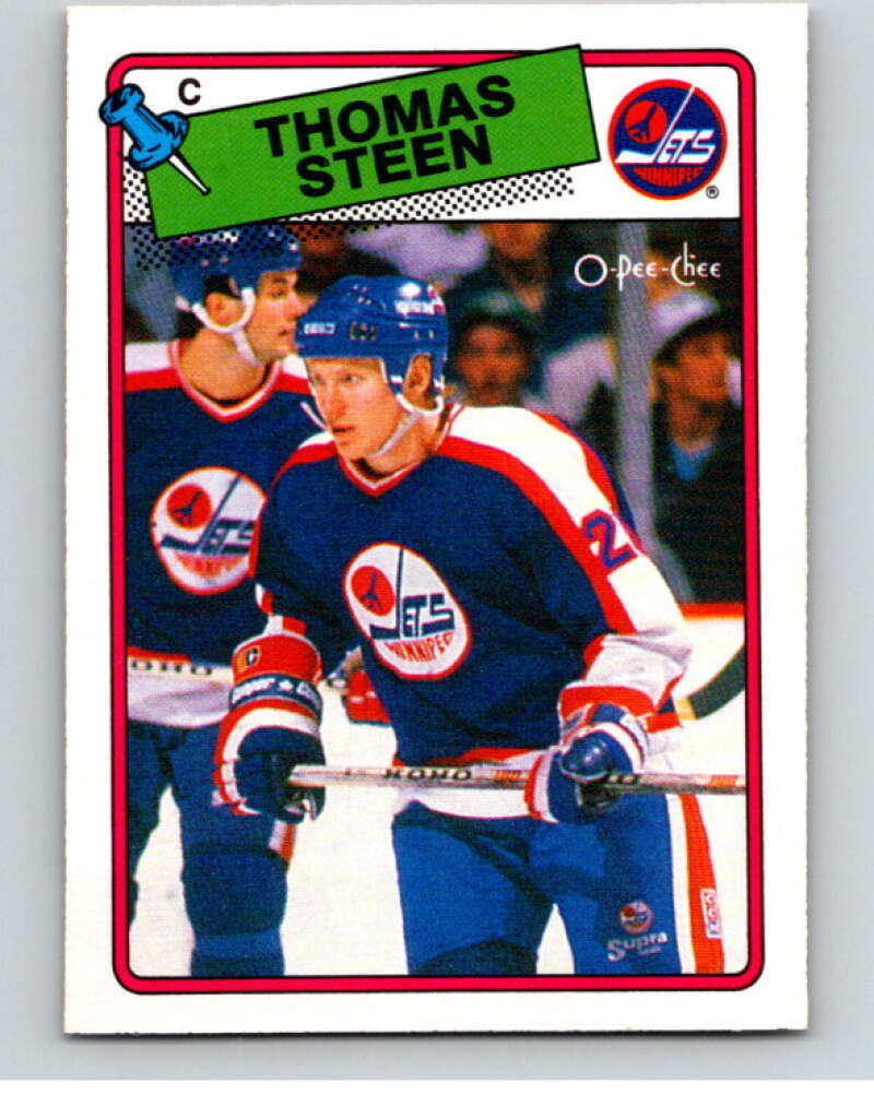 1988-89 O-Pee-Chee #254 Thomas Steen Winnipeg Jets V53788 Image 1