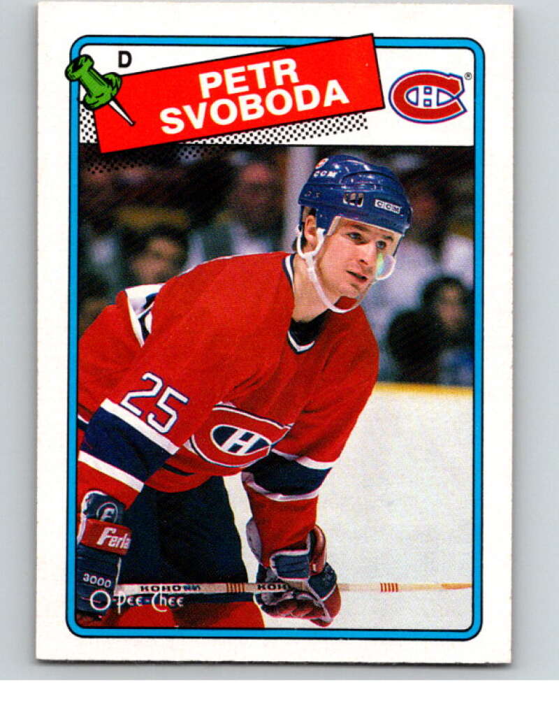 1988-89 O-Pee-Chee #256 Petr Svoboda RC Rookie Montreal Canadiens V53789 Image 1