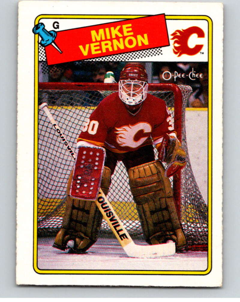 1988-89 O-Pee-Chee #261 Mike Vernon Calgary Flames V53800 Image 1