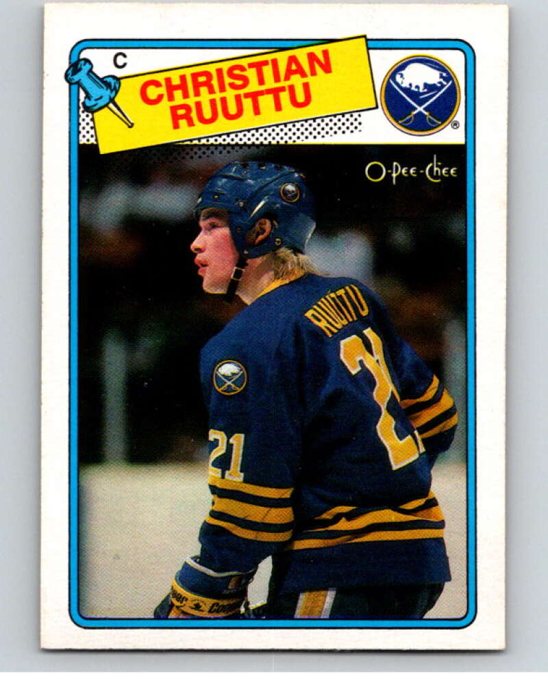 1988-89 O-Pee-Chee #18 Christian Ruuttu Buffalo Sabres V53811 Image 1