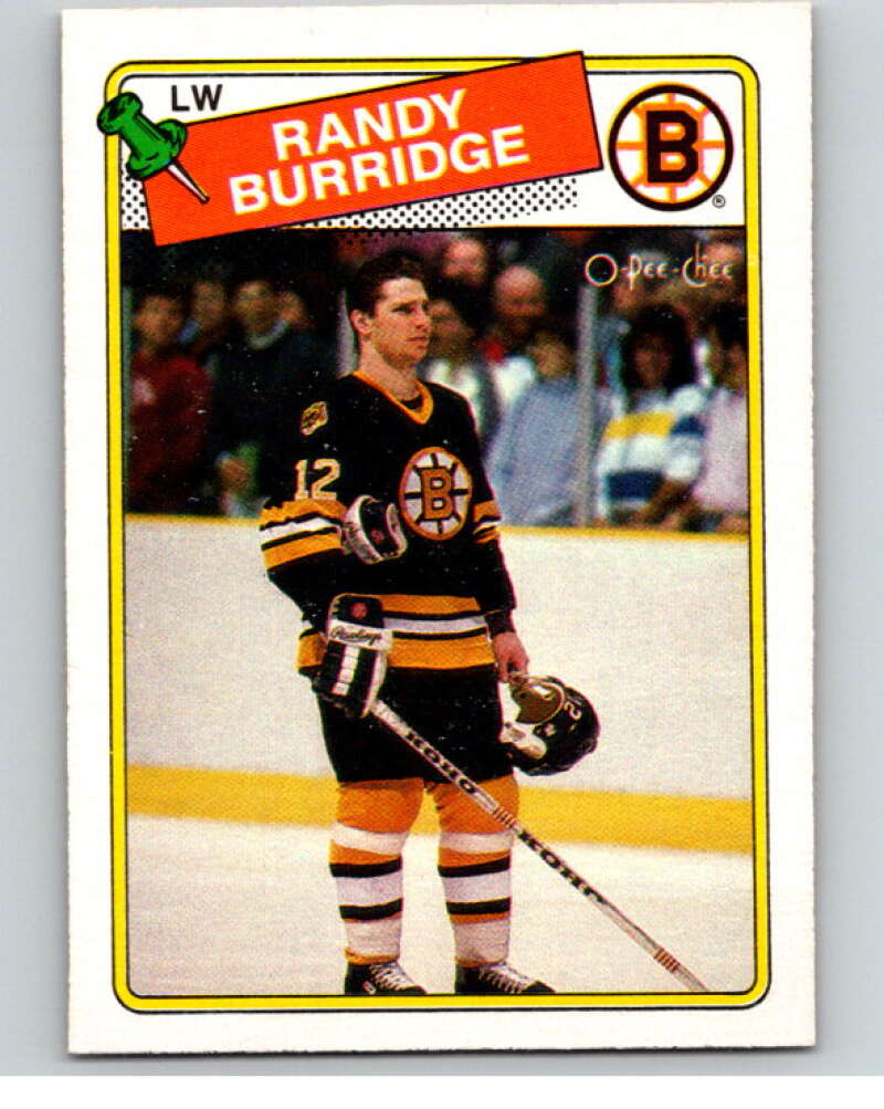 1988-89 O-Pee-Chee #33 Randy Burridge Boston Bruins V53822 Image 1