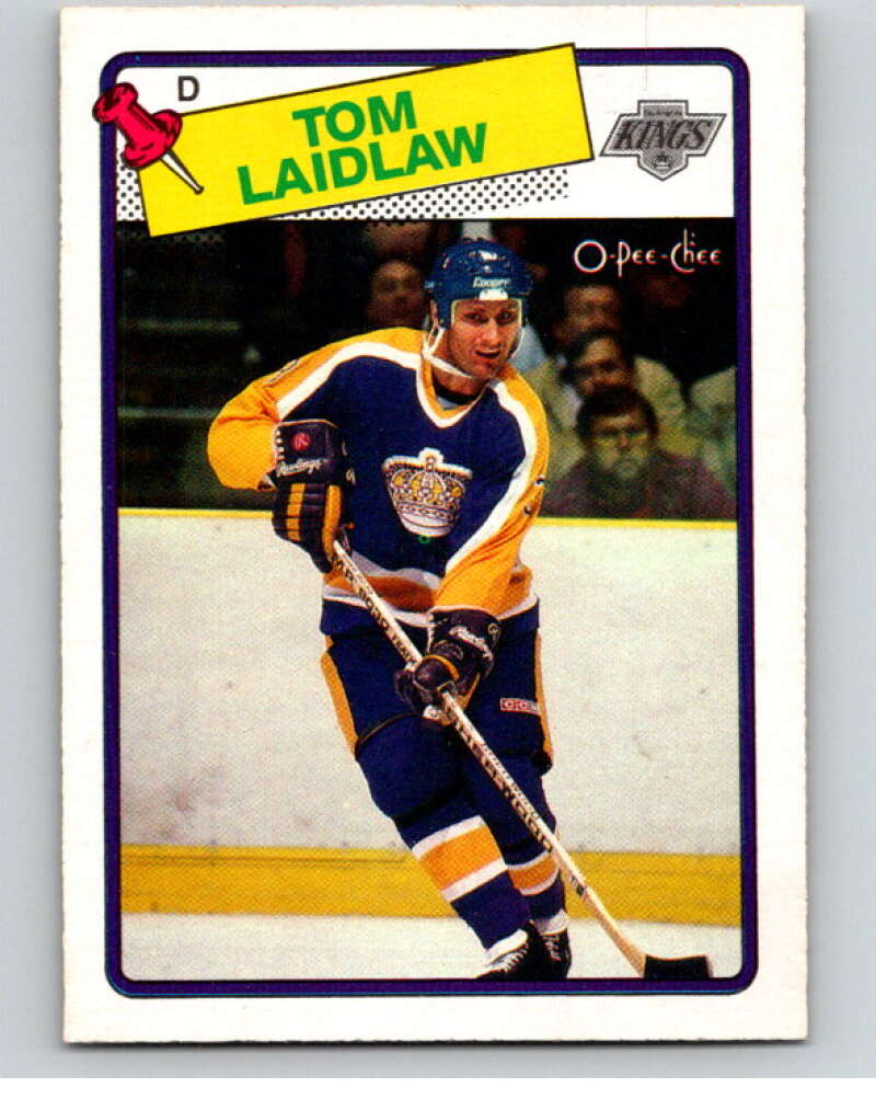 1988-89 O-Pee-Chee #37 Tom Laidlaw Los Angeles Kings V53823 Image 1