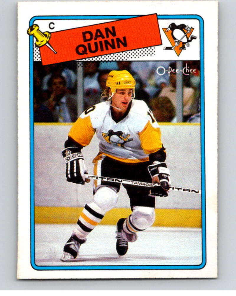 1988-89 O-Pee-Chee #41 Dan Quinn Pittsburgh Penguins V53825 Image 1
