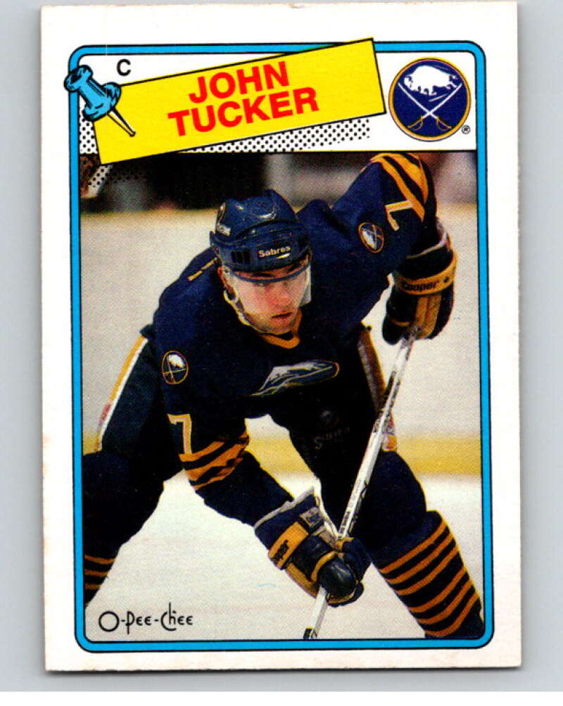 1988-89 O-Pee-Chee #74 John Tucker Buffalo Sabres V53846 Image 1