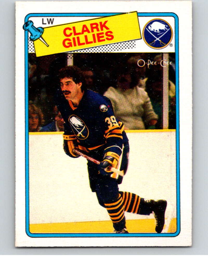 1988-89 O-Pee-Chee #80 Clark Gillies Buffalo Sabres V53850 Image 1