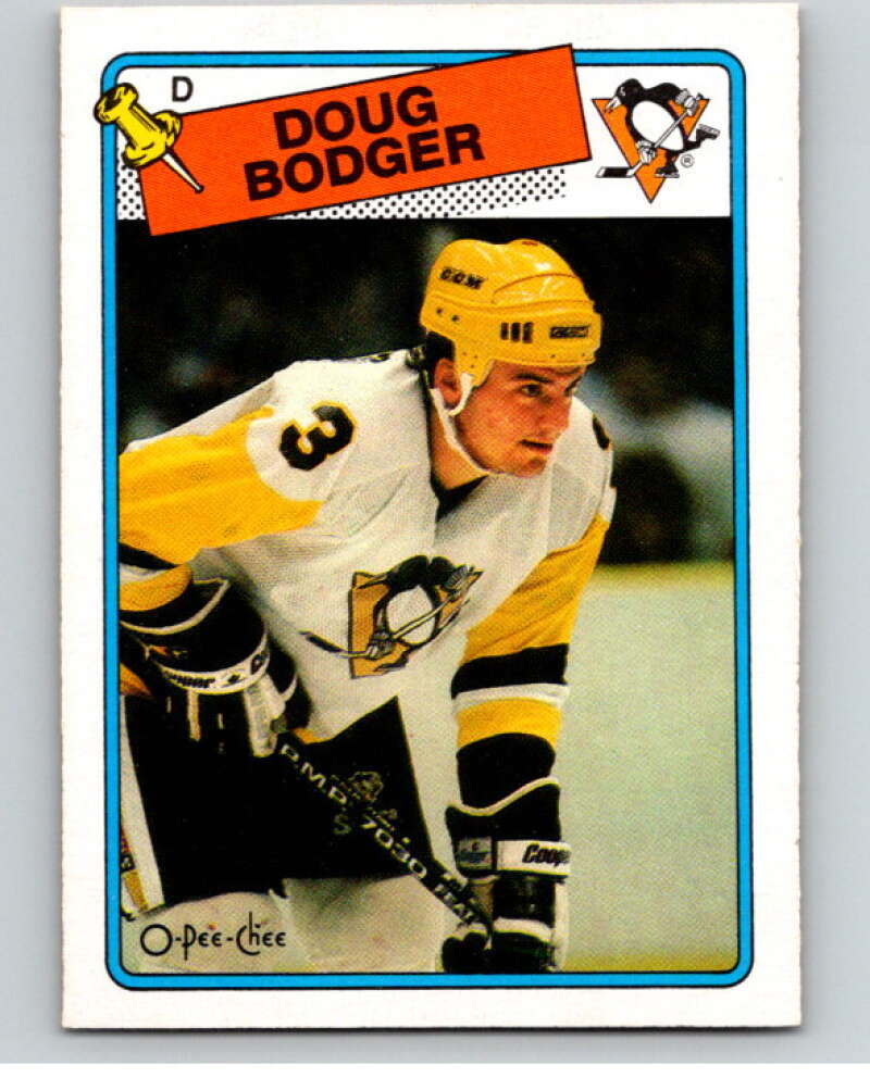 1988-89 O-Pee-Chee #96 Doug Bodger Pittsburgh Penguins V53867 Image 1