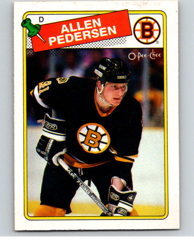 1988-89 O-Pee-Chee #103 Allen Pedersen Boston Bruins V53872 Image 1