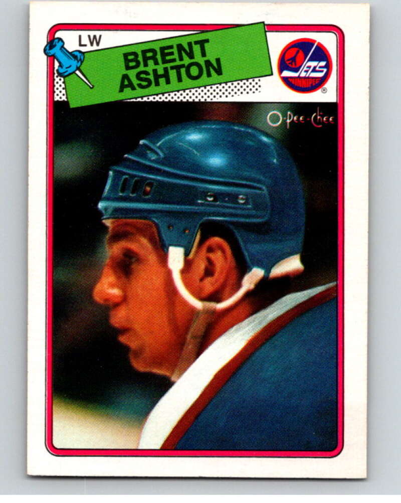 1988-89 O-Pee-Chee #128 Brent Ashton Winnipeg Jets V53886 Image 1