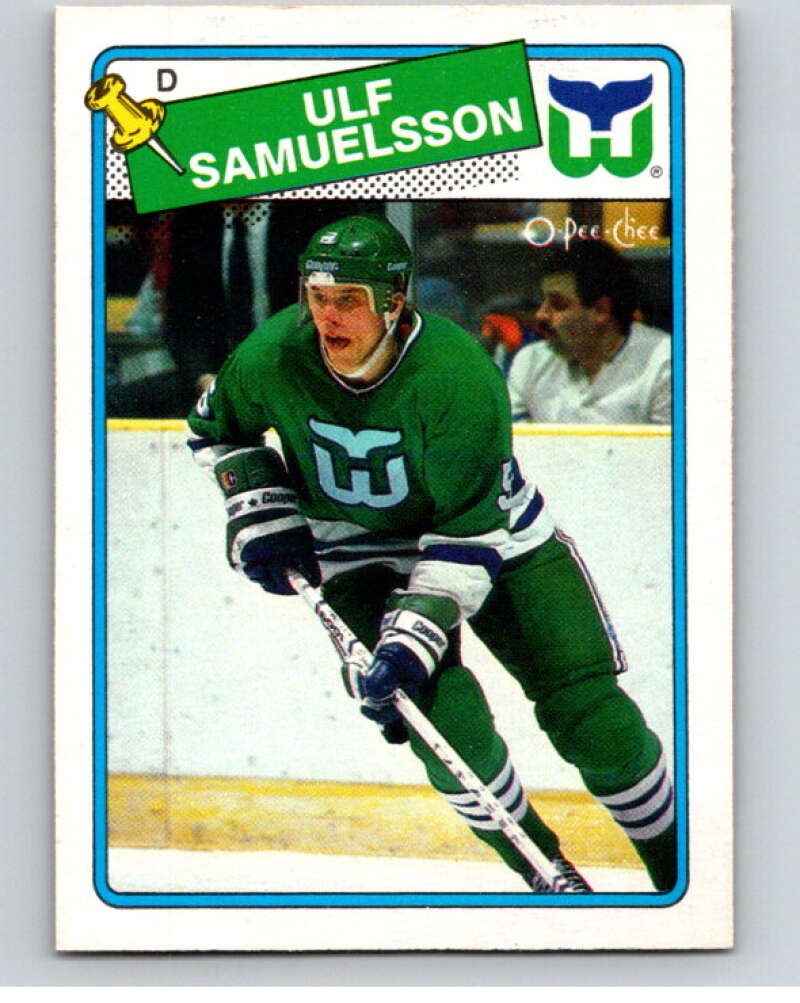 1988-89 O-Pee-Chee #136 Ulf Samuelsson Hartford Whalers V53889 Image 1