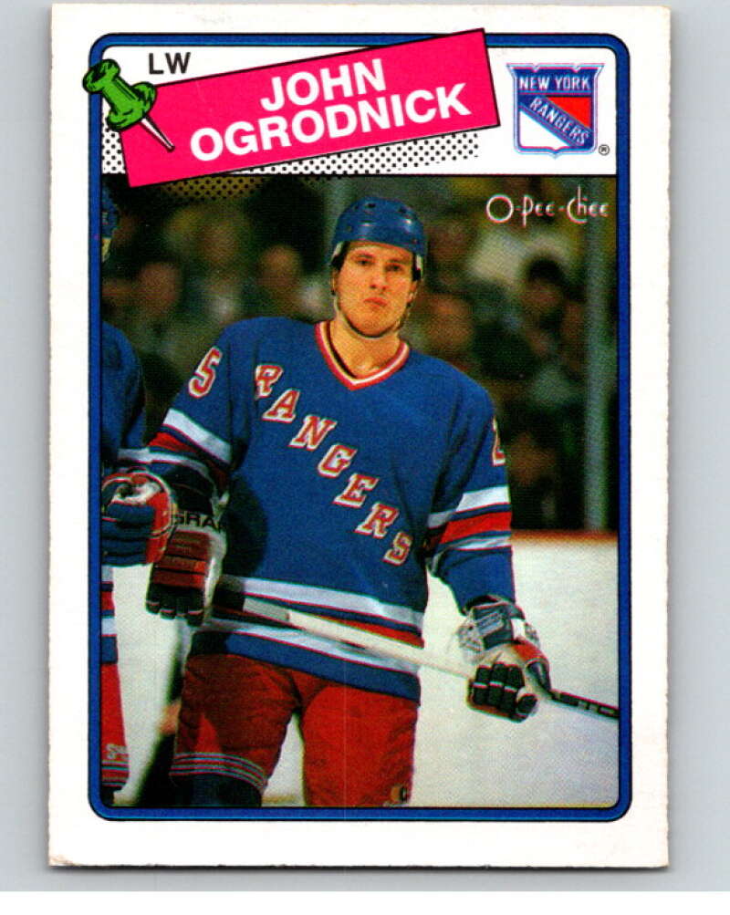 1988-89 O-Pee-Chee #153 John Ogrodnick New York Rangers V53902 Image 1