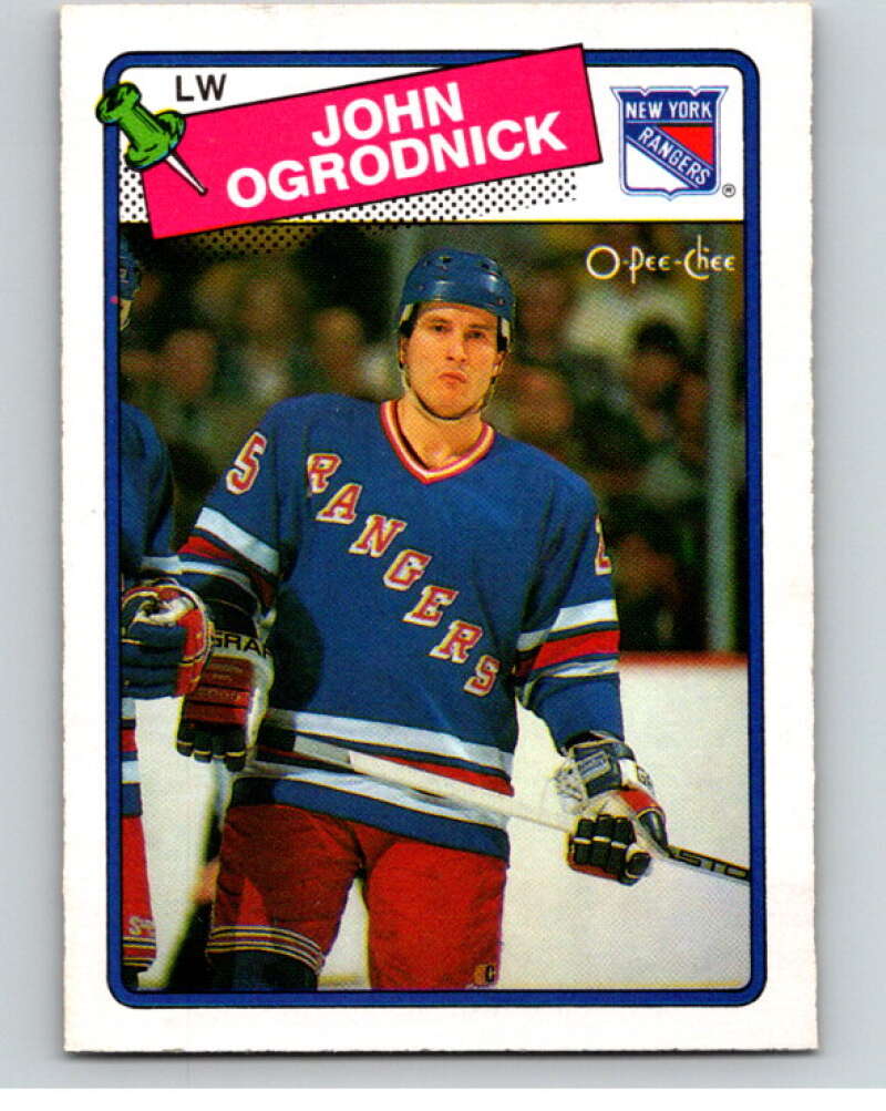 1988-89 O-Pee-Chee #153 John Ogrodnick New York Rangers V53903 Image 1