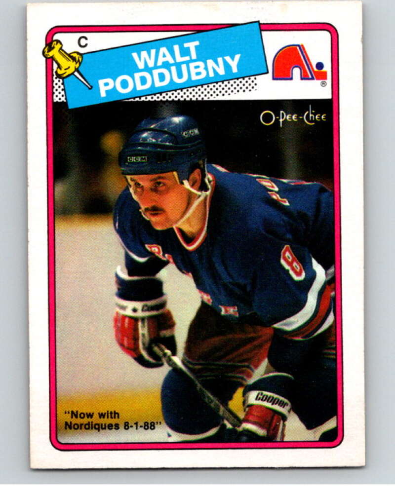 1988-89 O-Pee-Chee #170 Walt Poddubny Quebec Nordiques V53914 Image 1