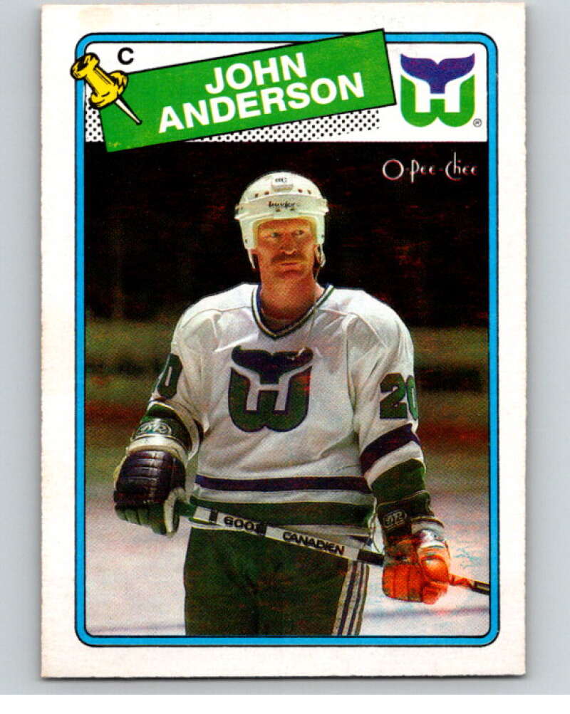1988-89 O-Pee-Chee #190 John Anderson Hartford Whalers V53923 Image 1