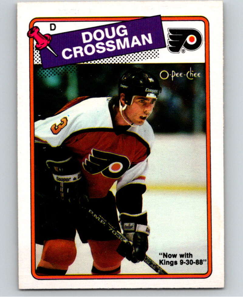 1988-89 O-Pee-Chee #197 Doug Crossman Philadelphia Flyers V53927 Image 1