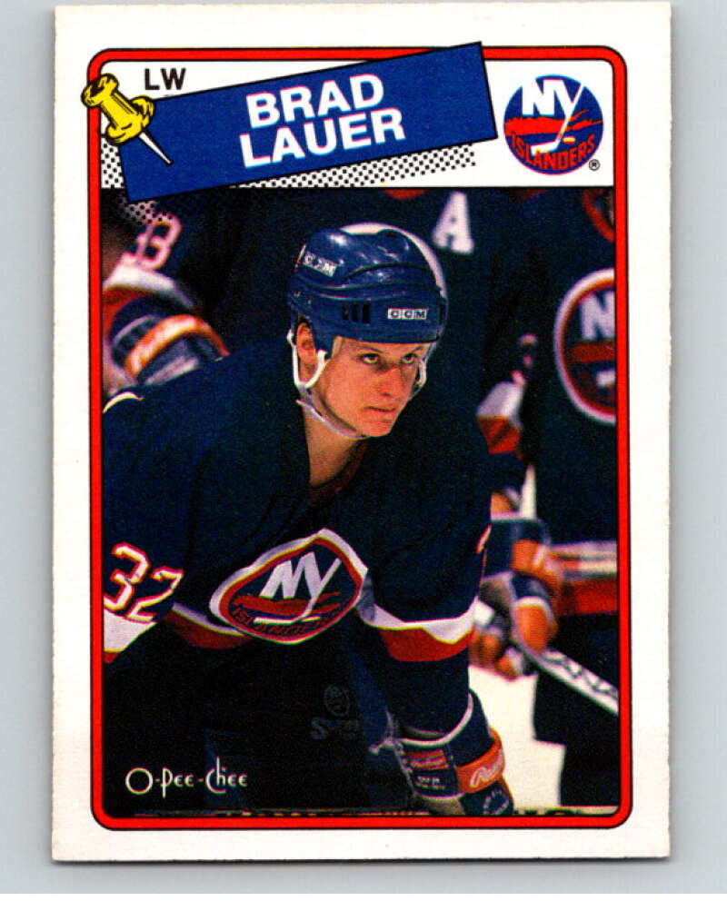1988-89 O-Pee-Chee #226 Brad Lauer RC Rookie New York Islanders V53937 Image 1