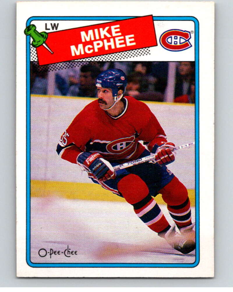 1988-89 O-Pee-Chee #237 Mike McPhee Montreal Canadiens V53945 Image 1