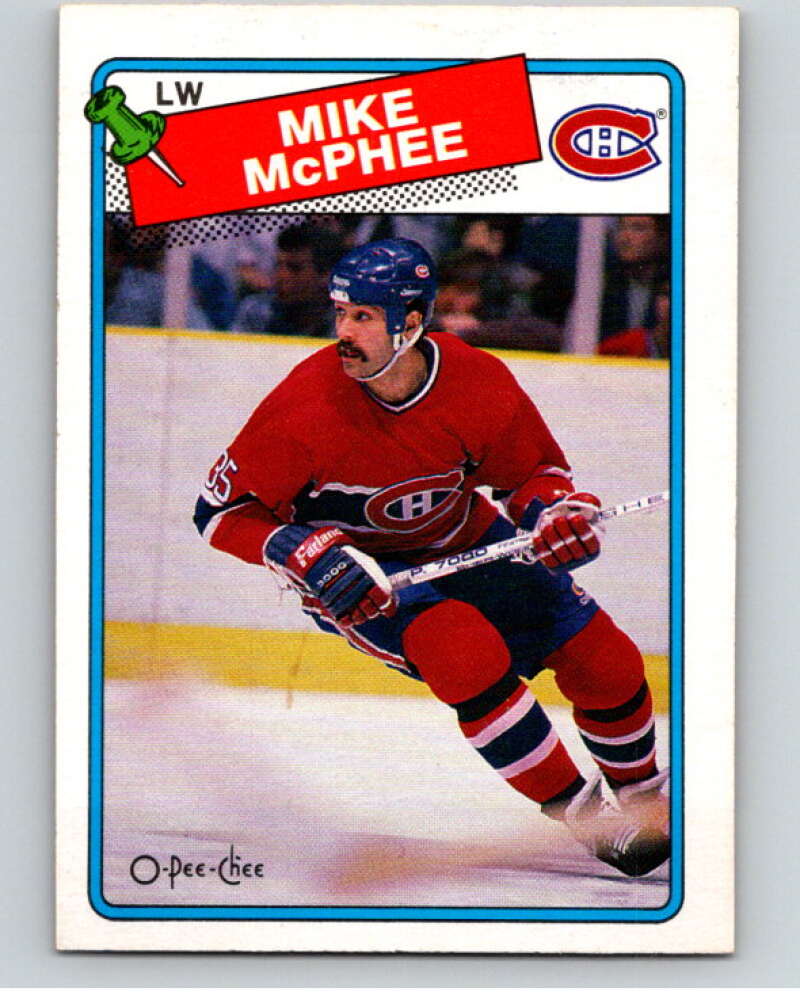1988-89 O-Pee-Chee #237 Mike McPhee Montreal Canadiens V53946 Image 1