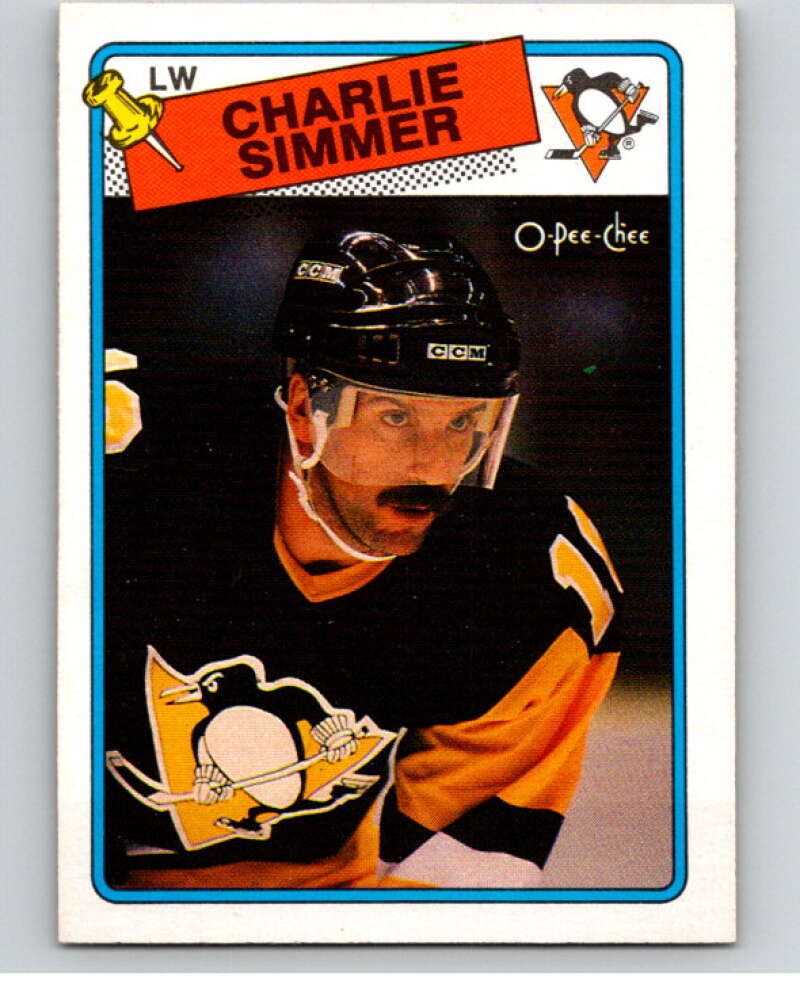 1988-89 O-Pee-Chee #250 Charlie Simmer Pittsburgh Penguins V53953 Image 1
