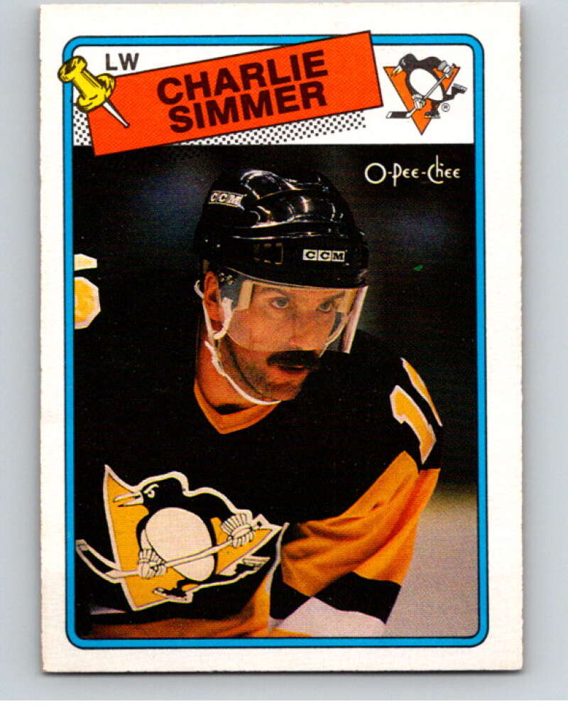 1988-89 O-Pee-Chee #250 Charlie Simmer Pittsburgh Penguins V53954 Image 1